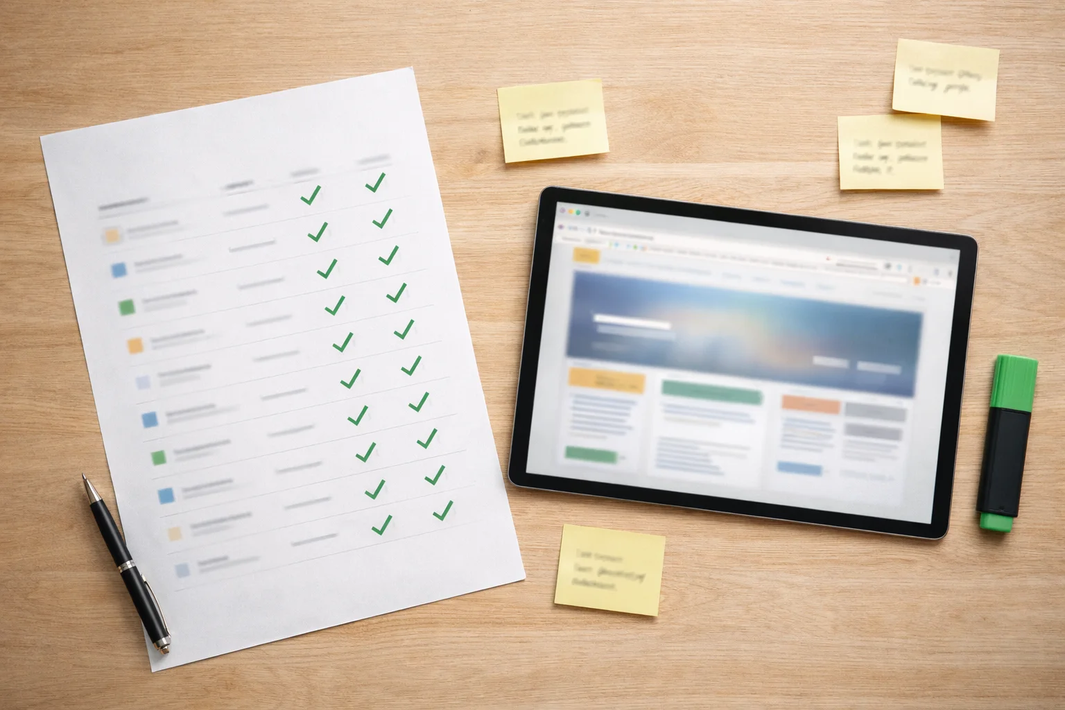 Scrivania con documenti di analisi e recensioni di siti di pronostici