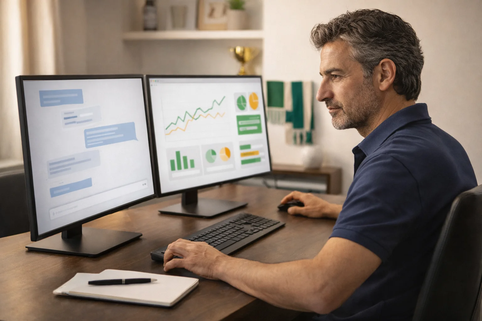 Tipster professionista che condivide analisi su smartphone e computer